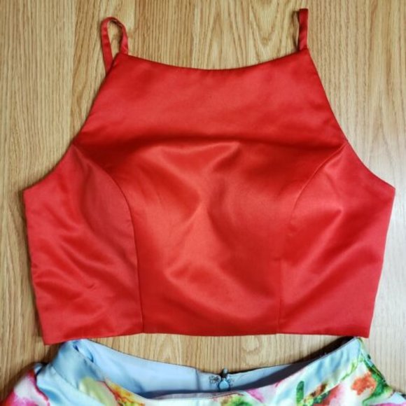 Jovani 2PC Prom Floral Prom Ball Gown - Picture 7 of 12